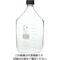 柴田科学 ねじ口瓶丸型白(デュラン(R)) 赤キャップ付 5000mL 2-076-07 1本(1個)（直送品）