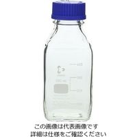 アズワン ねじ口瓶角型白 デュラン(R) 青キャップ付 500mL 017230-500 1本(1個) 1-8870-11（直送品）