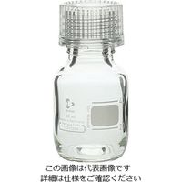 アズワン ねじ口瓶丸型白(デュラン(R)) 透明キャップ付 50mL 2-035-01 1本(1個)（直送品）