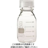 アズワン ねじ口瓶丸型白(デュラン(R)) 透明キャップ付 250mL 2-035-03 1本(1個)（直送品）