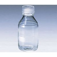 アズワン ねじ口瓶丸型白(デュラン(R)) 透明キャップ付 1000mL 2-035-05 1本(1個)（直送品）