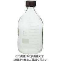 柴田科学 ねじ口瓶丸型白(デュラン(R)) 赤キャップ付 2000mL 2-076-06 1本(1個)（直送品）
