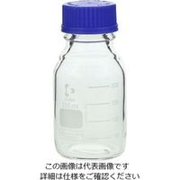 アズワン ねじ口瓶丸型白(デュラン(R)) 青キャップ付 250mL 2-077-03 1本(1個)（直送品）