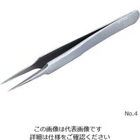 ルビス（rubis） MEISTER ピンセット SA（耐酸鋼）製 No.4 4-SA 1本 2-8028-12（直送品）