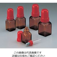 アズワン スポイド瓶（角型ガラス製） 60mL 褐色 1本 5-135-04（直送品）