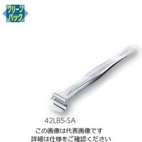 アズワン MEISTERピンセット 角ウェハー用 幅広 耐酸鋼 42LB5-SA 1本 6-7907-05（直送品）