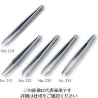 アネックスツール プラスチックピンセット 先平細 No.233 1本 1-2137-04（直送品）