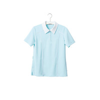 ヤギコーポレーション ユニフィット 介護ユニフォーム 半袖ポロシャツ レディス UF8133 ブルー 5号 1枚（取寄品）