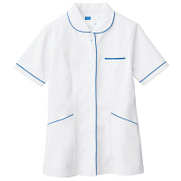自重堂 チュニック WH12001 ホワイトブルー（ホワイト×ブルー）M 医療白衣 1枚（取寄品）