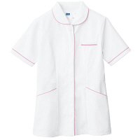 自重堂 チュニック WH12001 ホワイトピンク（ホワイト×ピンク） 3L 医療白衣 1枚（取寄品）