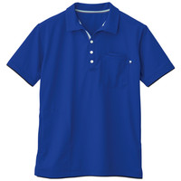 自重堂 半袖ポロシャツ WH90718 ロイヤルブルー SS 介護ユニフォーム 1枚（取寄品）