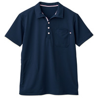 自重堂 半袖ポロシャツ WH90718 ネービー（ネイビー） SS 介護ユニフォーム 1枚（取寄品）