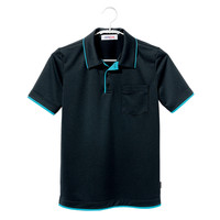 ヤギコーポレーション ユニフィット 介護ユニフォーム 半袖ポロシャツ ユニセックス NW8993 ブラック 4L 1枚（取寄品）