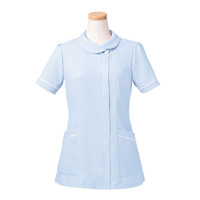 ヤギコーポレーション リゼルヴァ 医療白衣 半袖ナースジャケット レディス R8441 ブルー M 1枚（取寄品）