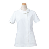 ヤギコーポレーション リゼルヴァ 医療白衣 半袖ナースジャケット レディス R8441 ホワイト L 1枚（取寄品）