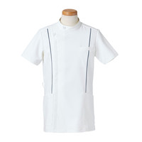 ヤギコーポレーション リゼルヴァ 医療白衣 半袖ケーシージャケット メンズ R8494 ネイビー L 1枚（取寄品）