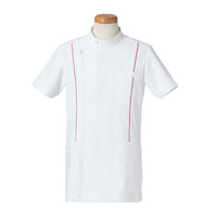 ヤギコーポレーション リゼルヴァ 医療白衣 半袖ケーシージャケット メンズ R8494 マゼンダ LL 1枚（取寄品）