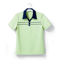 ヤギコーポレーション ユニフィット 介護ユニフォーム 半袖ポロシャツ ユニセックス UF8091 グリーン L 1枚（取寄品）