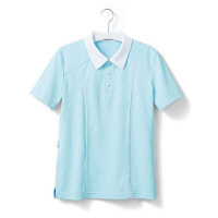 ヤギコーポレーション ユニフィット 介護ユニフォーム 半袖ポロシャツ ユニセックス UF8183 ブルー S 1枚（取寄品）