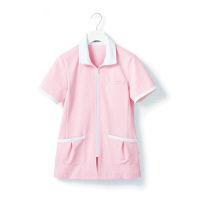 ヤギコーポレーション ユニフィット 介護ユニフォーム 半袖ケアシャツ レディス UF8348 ピンク 15号 1枚（取寄品）