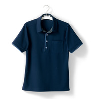 ヤギコーポレーション ユニフィット 介護ユニフォーム 半袖ポロシャツ ユニセックス UF8371 ネイビー XS 1枚（取寄品）