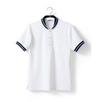 ヤギコーポレーション ユニフィット 介護ユニフォーム 半袖ポロシャツ ユニセックス UF8373 ホワイト S 1枚（取寄品）