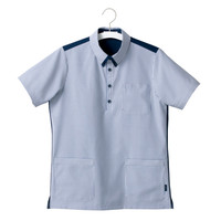 ヤギコーポレーション ユニフィット 介護ユニフォーム 半袖ケアシャツ ユニセックス UF8377 ネイビー L 1枚（取寄品）