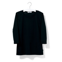 ヤギコーポレーション ユニフィット 介護ユニフォーム 七分袖Tシャツ ユニセックス UF8486 ブラック XXS 1枚（取寄品）