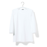 ヤギコーポレーション ユニフィット 介護ユニフォーム 七分袖Tシャツ ユニセックス UF8486 ホワイト XS 1枚（取寄品）