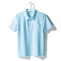 ヤギコーポレーション ユニフィット 介護ユニフォーム 半袖ポロシャツ ユニセックス UF8781 ブルー L 1枚（取寄品）