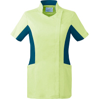 ミズノ ユナイト 医療白衣 レディスジャケット MZ0128 シャープグリーン×モスグリーン S 1枚（取寄品）