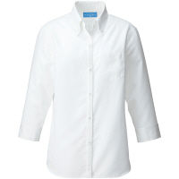 KAZEN（カゼン） レディスシャツ七分袖 ホワイト S 611-10 1着（直送品）