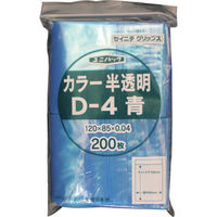 生産日本社 セイニチ　「ユニパック」　Ｄー４　青　１２０×８５×０．０４　２０ D-4-CB 1袋(200枚) 366-7367