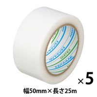 【養生テープ】ダイヤテックス パイオランテープ Y-09-CL 塗装・建築養生用 クリア 幅50mm×長さ25m 1セット（5巻入）