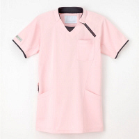 ナガイレーベン PRO-FUNCTION ニットシャツ（男女兼用） 介護ユニフォーム ペールピンク S CX-3112（取寄品）