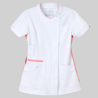 ナガイレーベン ほまれVitamin チュニック 医療白衣 半袖 Tピンク LL LX-4082（取寄品）