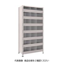 軽量ボルト式棚（前あたり・縦仕切付・100kgタイプ、高さ1800mm）