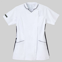 ナガイレーベン 女子ハイブリッドメディウェア 医療白衣 半袖 Tネイビー LL LX-5372（取寄品）