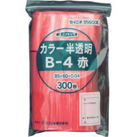生産日本社 セイニチ　「ユニパック」　Ｂー４　赤　８５×６０×０．０４　（３０ B-4-CR 1袋（300枚） 366-7260