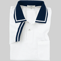 トンボ 介護ユニフォーム キラク 男女兼用ポロシャツ CR078 ホワイト 4L 1枚（取寄品）