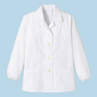 ボンマックス　レディース衿付き和コート長袖　ホワイト　S　（直送品）