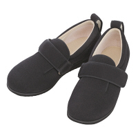あゆみ 介護靴 7005ダブルマジックII 5E ブラック6L（28.0-28.5cm）両足 施設・院内用（取寄品）