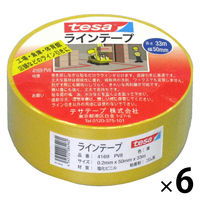 tesa tape ラインテープ 黄 幅50mm×長さ33m 1セット（6巻：1巻×6）