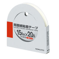コクヨ 両面テープ 両面紙粘着テープ 15mm×20m カッター付き T-215 1セット（100巻）
