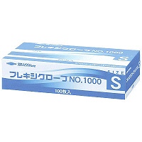 共和　ミリオン フレキシグローブ No.1000　パウダーイン　プラスチック　Sサイズ　LH-1000-S　1箱（100枚入）（使い捨てグローブ）