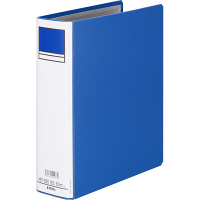 アスクル　パイプ式ファイル片開き　ベーシックカラー（2穴）　B5タテ　とじ厚50mm背幅66mm　ブルー　3冊  オリジナル