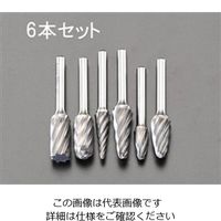 エスコ 6本組 超硬カッター(6mm軸) EA819XA 1組（直送品）