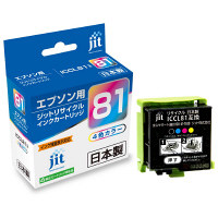 エプソン（EPSON）用 リサイクルインク JIT-ECL81 4色カラー（ICCL81） 1個