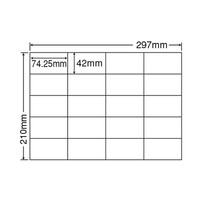 東洋印刷 ナナコピー 粘着ラベル 白 A4 20面 1セット（500シート入×5箱） C20S