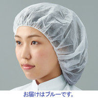 【使いきりキャップ】 川西工業 不織布アイソレーションヘアキャップ ブルー 7047B 1セット（1000枚：100枚入×10箱）